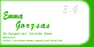 emma gorzsas business card