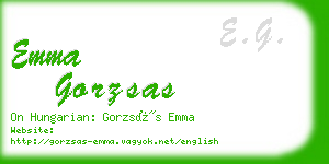 emma gorzsas business card